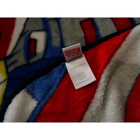 Marvel Avengers Blanket Throw Soft Plush Kids Thor Hulk Ironman Captain America - Picture 6 of 7
